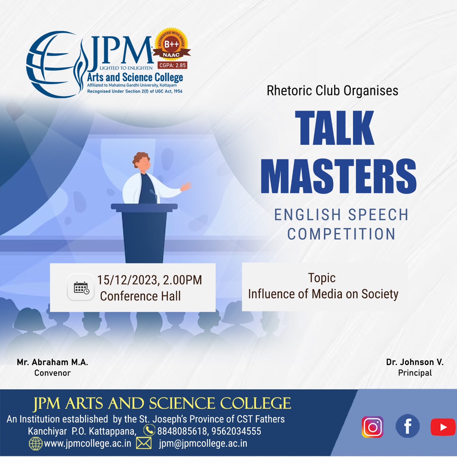 TALK MASTERS ENGLISH SPEECH COMPETITION